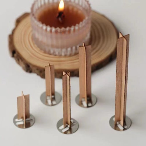 Cross Wood Candle Wick With Clips for Making Soy Candle Wooded Etsy