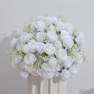 White Baby Breath Flower Ball Baby Breath Banquet Rose Flower Ball Artificial Flower Table Centrepieces Wedding Party Decor
