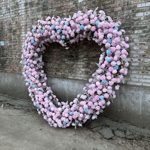 Heart Flower Arrangements,Pink Peony Flower Arch,Wedding Flower Archway Wedding,Valentine&#39;s Day Party Backdrop,Wedding Backdrop