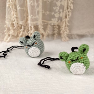 Crochet Frog Car Charm, Amigurumi Frog, Frog Plushies, Amigurumi Animal, Frog Lover Gift, Rearview Mirror Charm, Crochet Mirror Hanging
