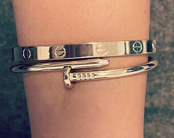 cartier nail bracelet etsy