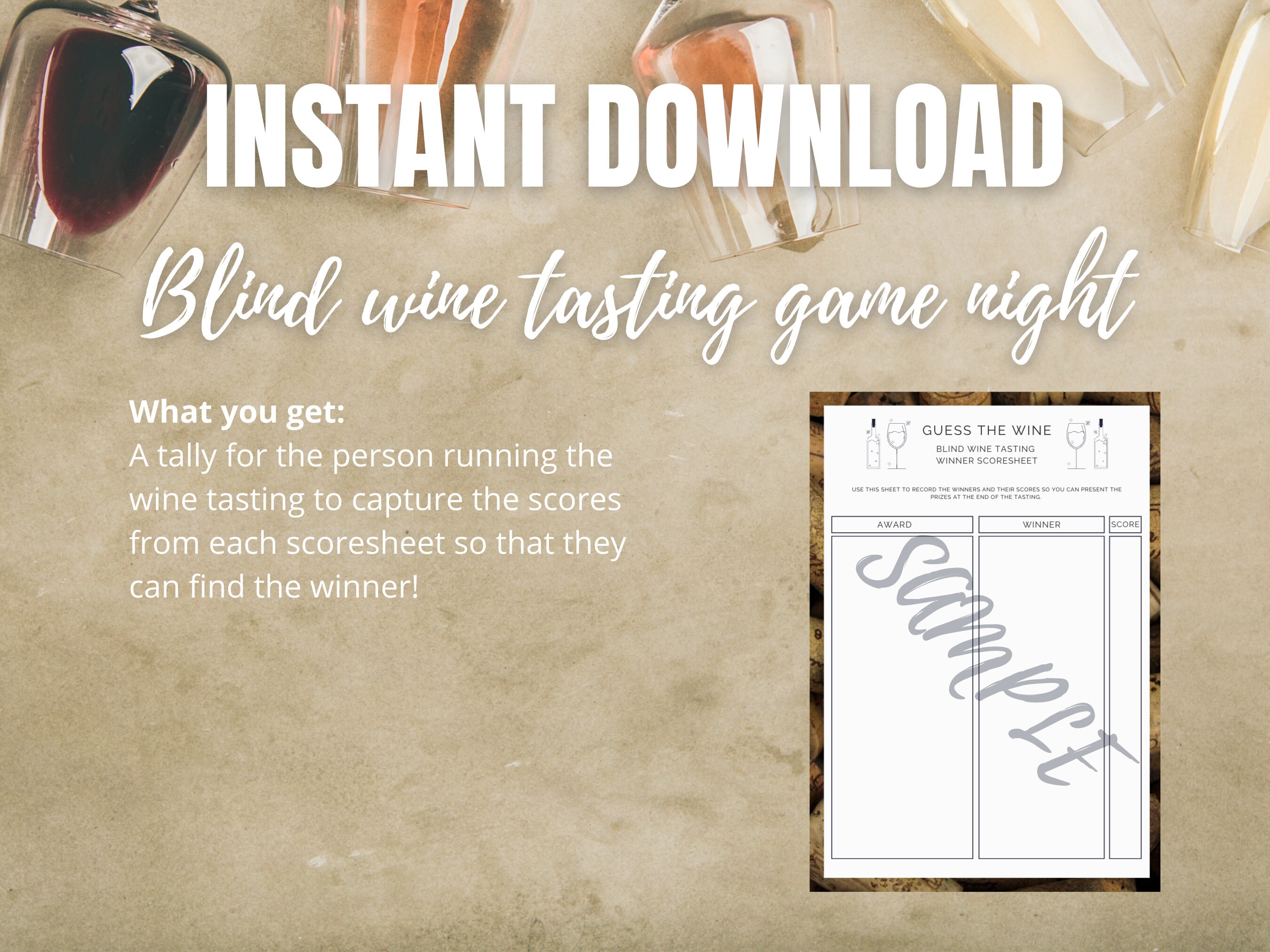 Wine Tasting Kit | Wine Tasting Printable | Blind Wine Tasting Party ...