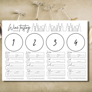 Wine Tasting Scorecard, At-home Wine Tasting, Wine Tasting, Wine ...