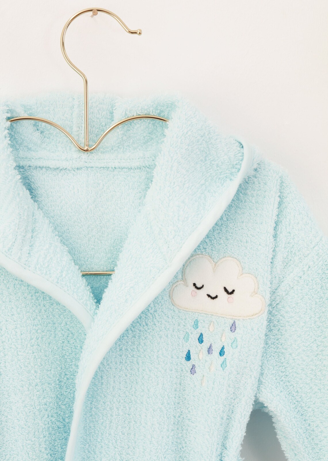 Waffle Bathrobe For Kids Peignoir Enfant Bathrobe With Contrast Details
