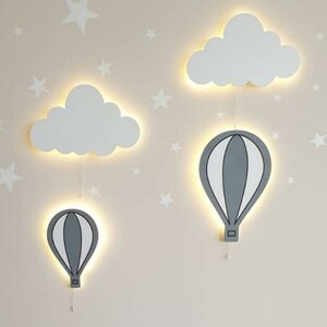 Set Of 2 CLOUD WALL LGHTS - Nursery Lghtng - Baby Room Nght Lght