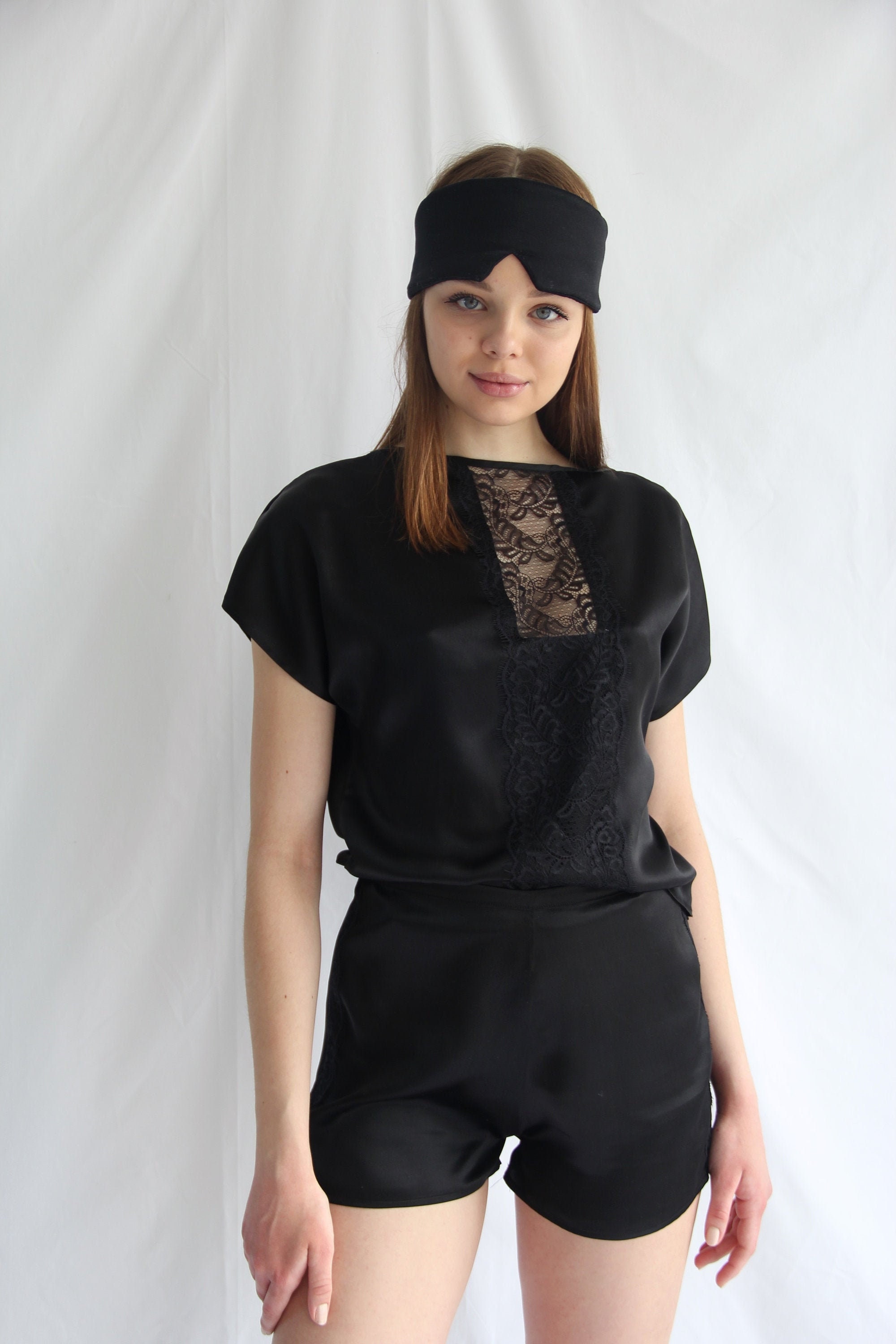 Rosie Shorts in Black Silk main image 1