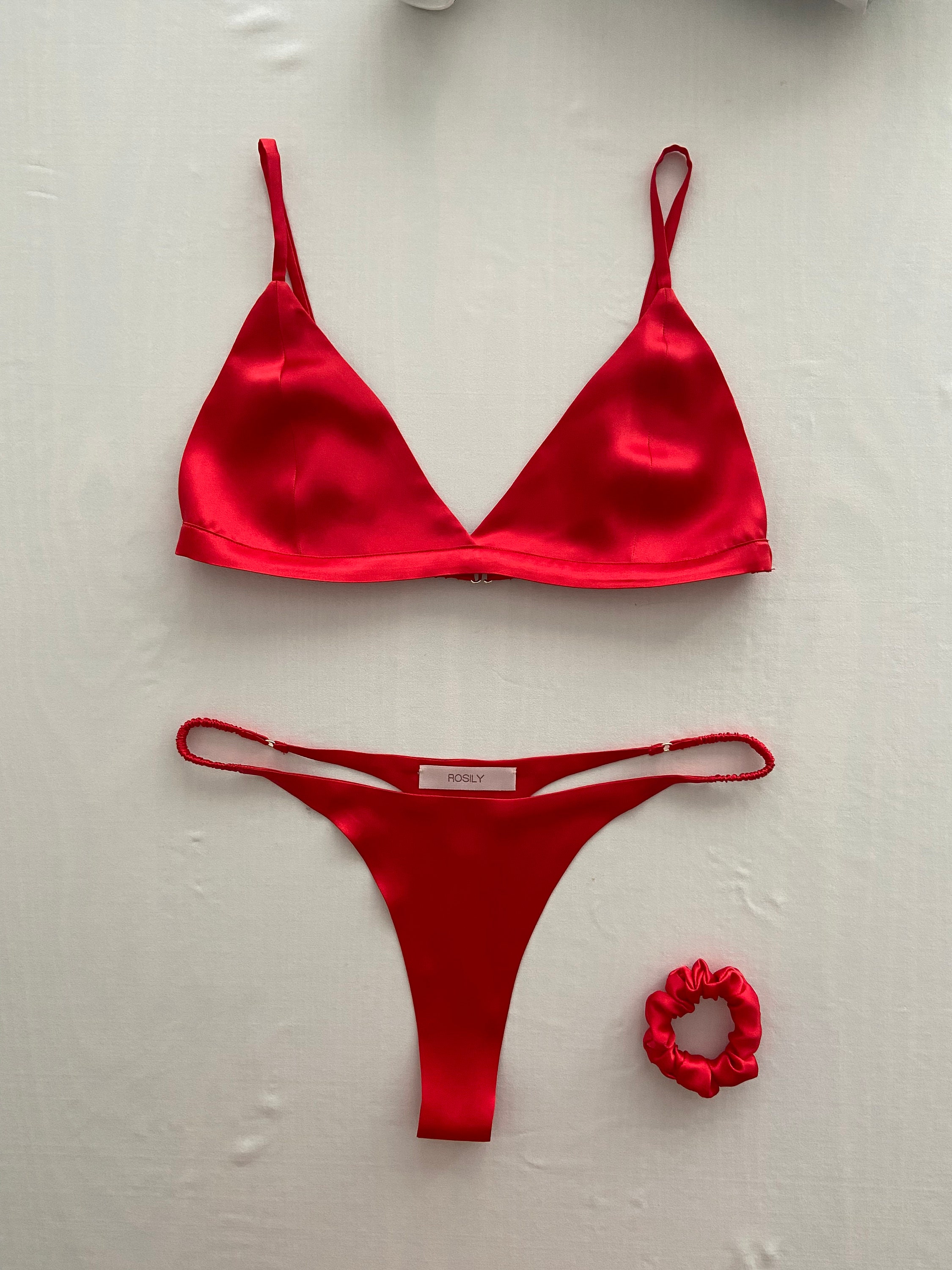 Sexy Red Cut-Out Open-Cup Bra Bralette Underwear Set Plus Size 8-22  Lingerie 