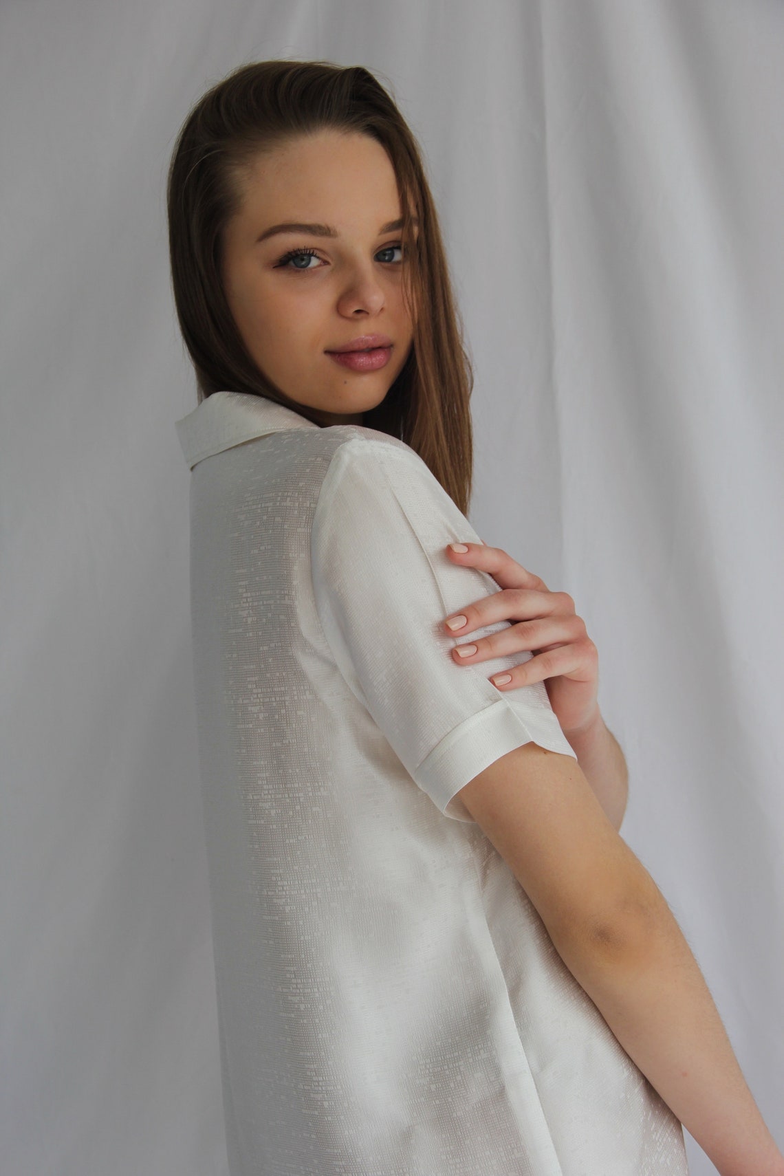 silk shirt with shorts