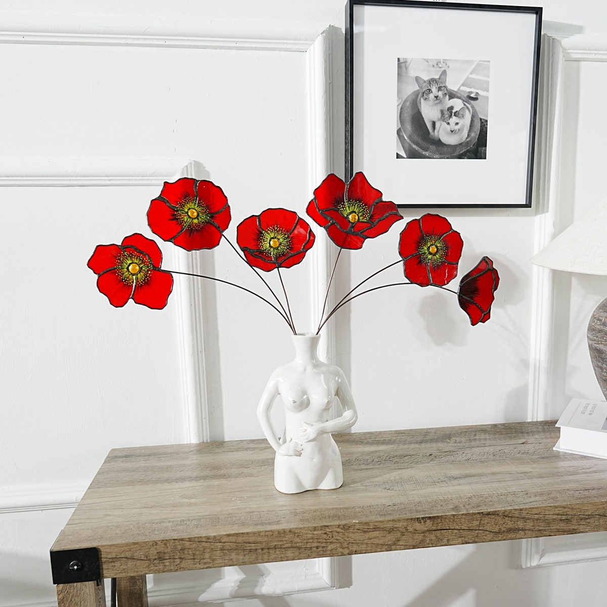 Stained Glass California Poppy Set:faux Flower Home Decor - Etsy