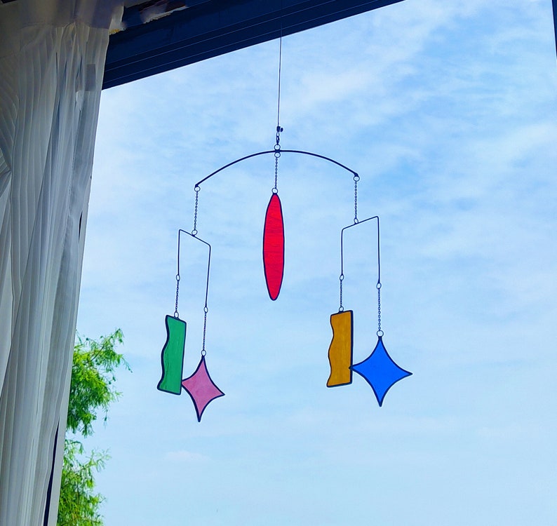 Stained Glass Mobile Hanging Suncatcher inspired Home Decorfloating