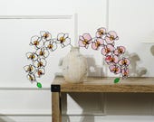 ステンドグラスの蘭の花：胡蝶蘭のインテリア - Etsy 日本
