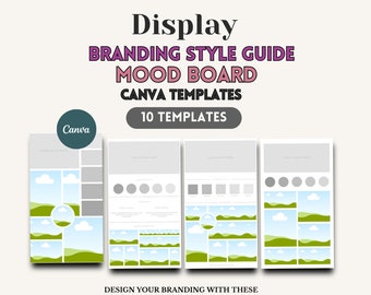 Branding Style Guide for Moodboard Template, Vision Board Kit, Canva Branding Mood Board Template, Canva Brand Kit, Drag and Drop Branding