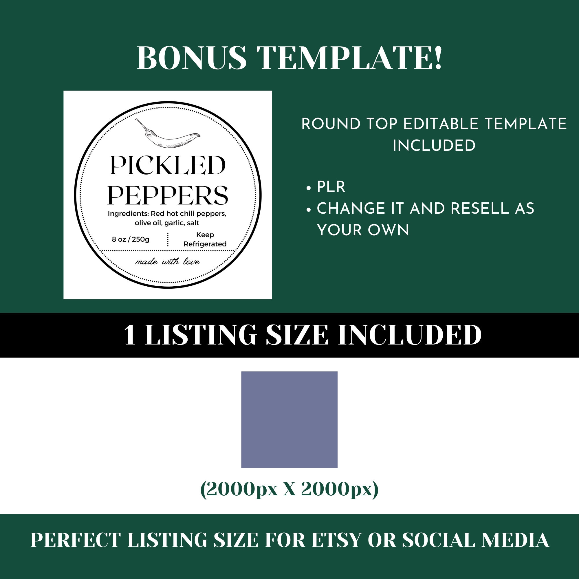 Canning Jar Label Templates, Mason Jar Top Label Mockup, Sell Your ...