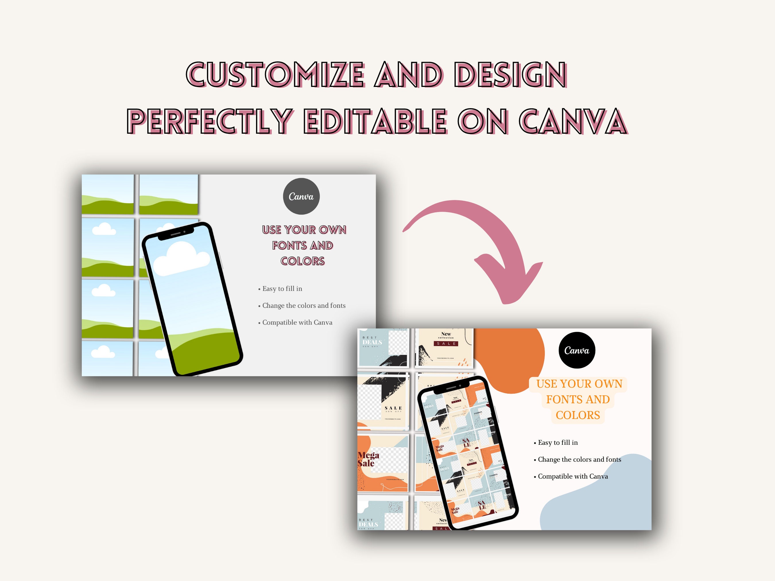 Etsy Listing Mockup Templates for IG Posts, Instagram Post Templates ...
