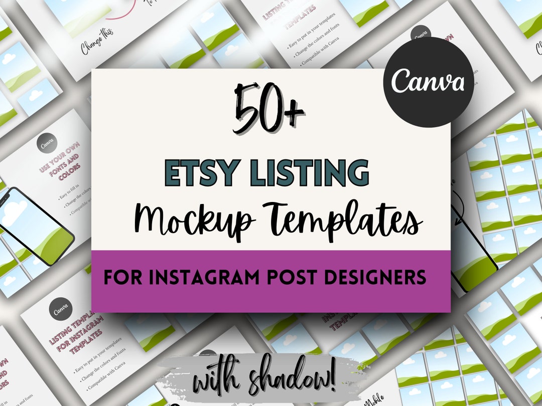 Etsy Customizable Instagram Post Templates , Square Mockup Templates ...