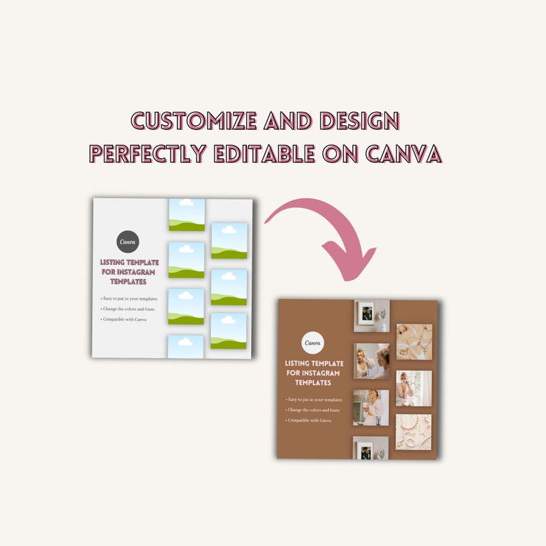 Etsy Listing Mockup Templates for IG Posts, Instagram Post Templates ...