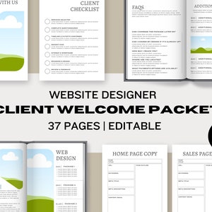 Web Designer Welcome Packet Welcome Template for Clients Fully Editable Canva Planner Customizable Workbook Client Workbook