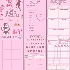 WORKOUT GYM PLANNER Fitness Log Book Easy to Use Calorie Tracker Reps ...