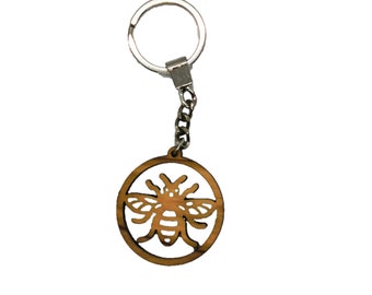 Bee Keyring Manchester Bee Key Chain Made Of Olive Wood