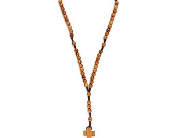 Plain Olive Wood Rosary Made in Bethlehem OWR 001
