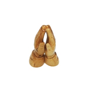 Praying Hands Hand Carved Out Of Olive Wood In Bethlehem The Holy Land Small OWP 001
