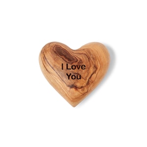I Love You Handmade Olive Wood Love Heart