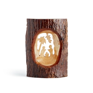 Nativity Scene Cut From Olive Wood Made in Bethlehem OWO 001