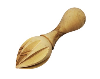 Handmade Olive Wood Lemon Squeezer: Kitchen Citrus Juicer
