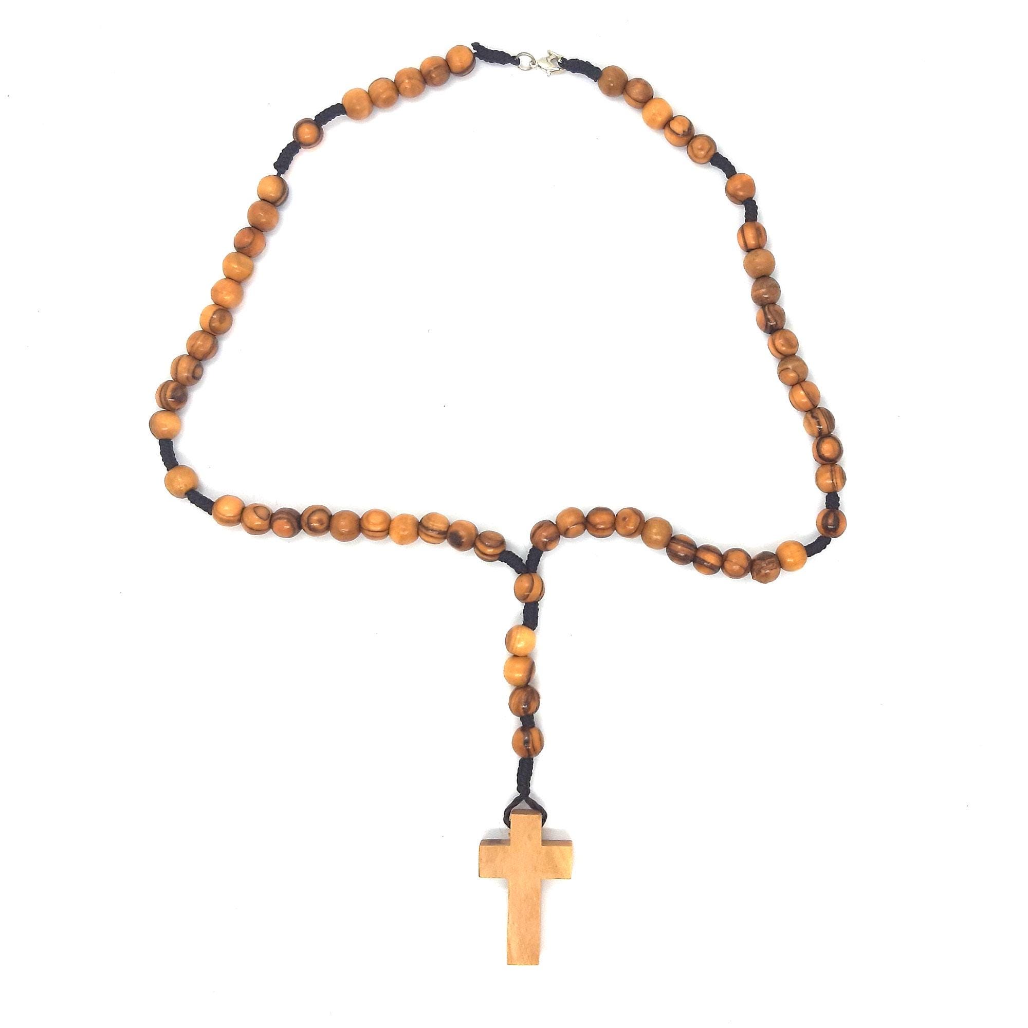 Collana Rosario In Legno Lamala - Con Croce, Gioiello Sacro Per Uomo E Donna, Idee Regalo - Foto 5