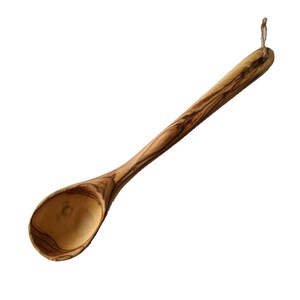 Hand Carved Olive Wood Kitchen Spoon, Utensil - Large