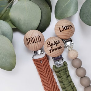 Personalized Pacifier Clip / Silicone Pacifier Clip / Muslin Paci Clip / Baby Girl Gifts / Bibs Pacifier Clip / Custom Paci Clip
