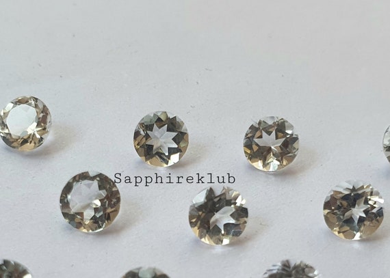 WHITE TOPAZ 6 MM SQUARE CUT ALL NATURAL AAA 