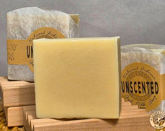 Unscented Goat Milk Soap, Natural Olive Oil, Sensitive Skin