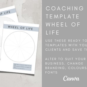 Wheel of life printable, Coaching package, Coaching Tools Templates,Coaching Resources, Coaching Programme, Coaching worksheets