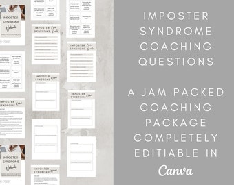 Coaching templates focused on Imposter Syndrome: coaching questions and tools perfect for life coaches