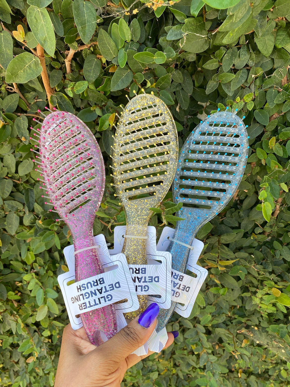 12 Wholesale Glitter Brush Glitter Detangling Brush Etsy