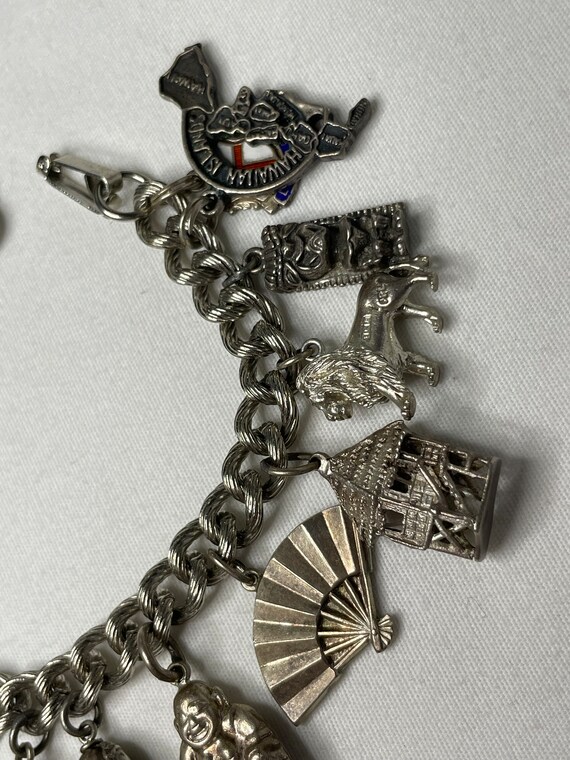 Vintage Sterling Charm Bracelet - image 7