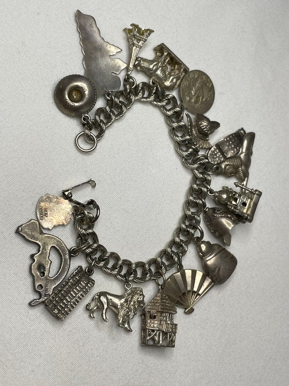 Vintage Sterling Charm Bracelet - image 4