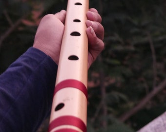 Bass-Bansuri-Flöte - G # Scharf, Hindustani Bambusflöte