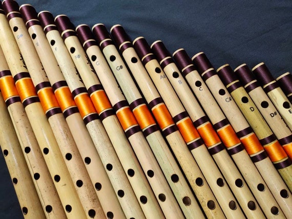 Flauto Bansuri In Bambù Per Principianti | Set 13 Tasti | Strumento Musicale Indiano Strumento Musicale Etnico