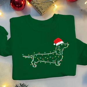 Dachshund Christmas Sweatshirt, Dachshund Lover Gift, Doxie Mom Gifts