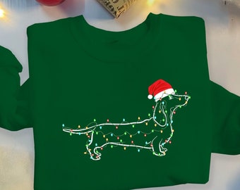 Dachshund Christmas Sweatshirt, Dachshund Lover Gift, Doxie Mom Gifts