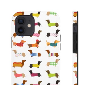 Funda para iPhone con Dachshunds, funda para teléfono con Dachshund, regalo para amantes de los perros salchichas, funda para iPhone con perros, accesorios para Dachshunds, regalo para nuevos dueños de Dachshunds