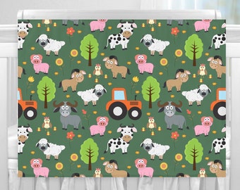 Farm Animal Baby Minky Blanket Farm Blanket Baby Baby Farm Blanket Farm Animal Blanket Minky Blanket