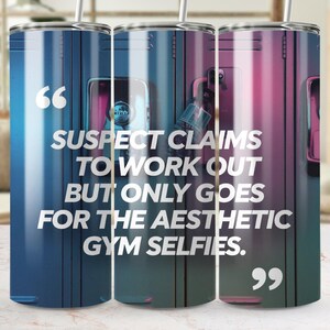 Gym Locker 20 oz Tumbler Wrap: Workout Motivation (PNG Digital Download)