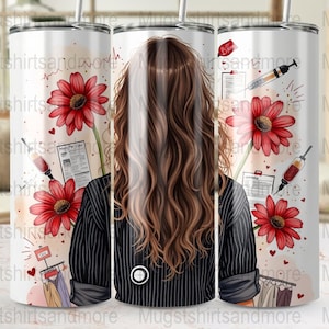 Doctor 20oz Skinny Tumbler Wrap, Nurse PNG, Medical Professional Straight Tapered Tumbler Design, Commercial Use Digital Download