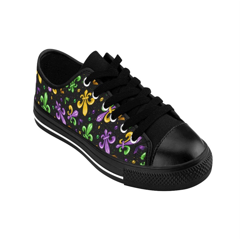 mardi gras colored tennis shoes