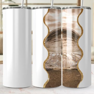 Design carta strappata, involucro sottile per tumbler da 20 once, PNG personalizzabile, opzioni dritte e affusolate, prodotto digitale unico