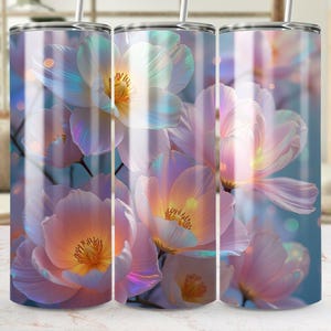 Floral 20 Unzen Skinny Tumbler Wrap Digitales Design, gerade und konisch PNG, kommerzielle Nutzung, Blume 20 Unzen Tumbler Sublimation Design