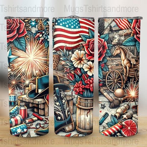 American Patriotic 20 Unzen Skinny Tumbler Wraps, 4. Juli digitaler Download, kommerzielle Nutzung, hohe Auflösung PNG